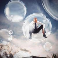 Isolate themselves inside a bubble photo