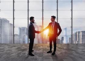 Business handshake. Concept of teamwork and partnership photo