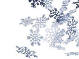 Transparent png composition of silver christmas snowflakes photo