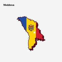 Moldova Nation Flag Map Infographic vector
