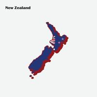 New Zealand Nation Flag Map Infographic vector