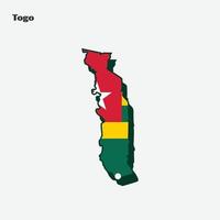 Togo Nation Flag Map Infographic vector