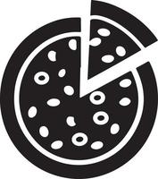 delicioso Pizza rebanada icono aislado en blanco antecedentes vector