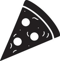 delicioso Pizza rebanada icono aislado en blanco antecedentes vector