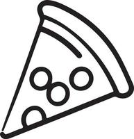 delicioso Pizza rebanada icono aislado en blanco antecedentes vector