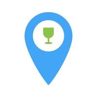Unique Bar Location Vector Icon