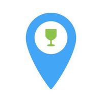 Unique Bar Location Vector Icon