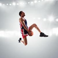 Basket player at the stadium photo