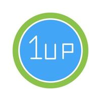 Unique 1UP Vector Icon