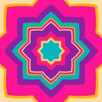 psychedelic groovy geometric background in hippie style vector