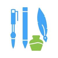 Unique Writing Equipment Vector Icon
