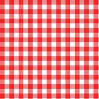 Red and white gingham, Checkered Pattern seamless for picnic blanket, tablecloth, plaid, clothes, Italian style overlay, fabric geometric. Vector illustration cartoon Flat web design