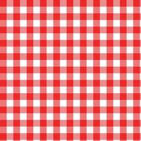 Red and white gingham, Checkered Pattern seamless for picnic blanket, tablecloth, plaid, clothes, Italian style overlay, fabric geometric. Vector illustration cartoon Flat web design