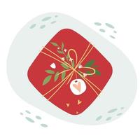 Vector wrapped gifts set. cute vector flat illustrations