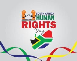 humano derechos día. de sur África vector ilustración. adecuado para saludo tarjeta, póster y bandera. vector ilustración.
