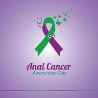 Anal cancer awareness day. March 21. Template for background, banner, card, poster. vector illustration.