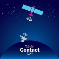 World Contact day. Dark abstract background. Suitable for Greeting Card, Poster and Banner. vector illustration.