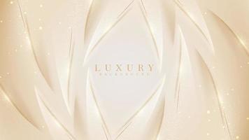 Golden luxury background and glowing light effect. vector