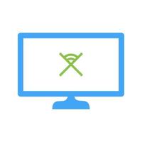 Unique Disconnected Network Vector Icon