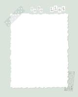 Template To do list, scrapbooking collage, stamp. Reminders, planner, notes, blank. vector