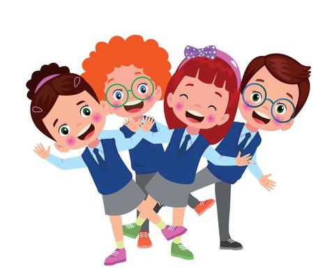 cute students boy in school uniform