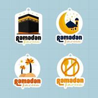islámico Ramadán kareem etiquetas Insignia colección vector