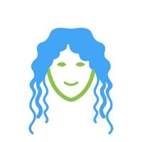 Hair Curly Vector Icon