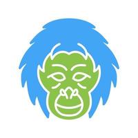 Orangutan Vector Icon