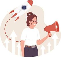 Good marketing campaign flat concept vector spot illustration. Editable 2D cartoon character on white for web design. Promoting product, service online creative idea for website, mobile, magazine