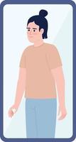 Online dating profile of stylish young man flat concept vector spot illustration