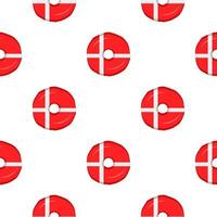 Pattern cookie with flag country Denmark in tasty biscuit vector