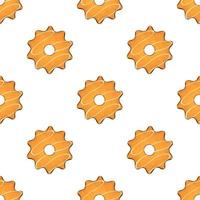 Pattern homemade cookie different taste in pastry biscuit vector