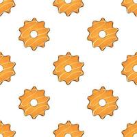 Pattern homemade cookie different taste in pastry biscuit vector