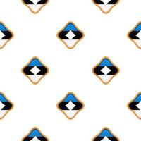Pattern cookie with flag country Estonia in tasty biscuit vector