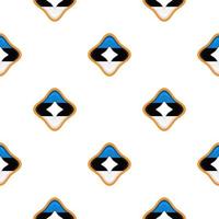 Pattern cookie with flag country Estonia in tasty biscuit vector