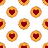 Pattern homemade cookie different taste in pastry biscuit vector