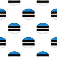 Pattern cookie with flag country Estonia in tasty biscuit vector