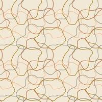 Abstract seamless pattern with linear shapes. Vector endless texture boho style