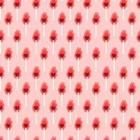 Burning heart doodle seamless pattern. Repeated print with heart shape matches on pink background vector