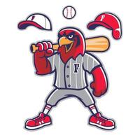 baseball falcon mascot vector