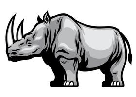 African Rhino sport logo style vector