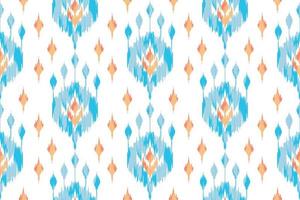 ikat étnico sin costura modelo decoración diseño. azteca tela alfombra boho mandalas textil fondo de pantalla. tribal nativo motivo adornos africano americano gente tradicional bordado vector antecedentes