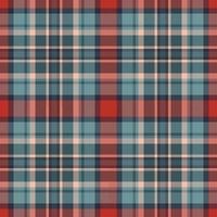 Plaid seamless pattern. Check fabric texture. Vector textile print.