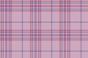 Plaid background, check seamless pattern in pink. Vector fabric texture for textile print, wrapping paper, gift card or wallpaper.