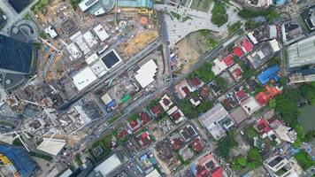 Aerial view top down construction at TRX video