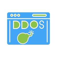 icono de vector de ataque ddos