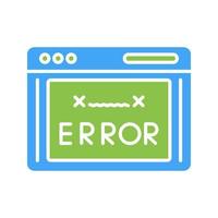 icono de vector de código de error