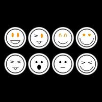 Happy face icon for social medias vector