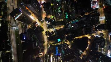 aereo superiore giù Visualizza grattacielo edificio a kl città video