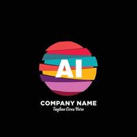 AI initial logo With Colorful template vector. vector